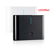 12000MAh Power Bank Power Supply Charger USB External Backup Battery Powerbank for iphone samsung HTC Nokia With Retail Package