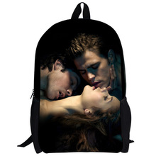 D0837 2014 NEW hot sale super star women man school bag outdoor Backpack 3D printed The Vampire Diaries 1pcs