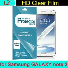 1pcs with Package Premium High Quality HD Clear LCD Screen Protector Screen Film Guard Shield for Samsung Galaxy note 2 II N7100