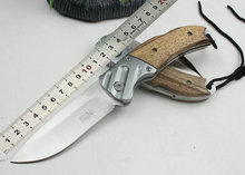 Hot sale ! OEM BODA Folding Pocket Knife Hunting tool Camping knives 440c Steel  Zebra Wood Handle Free Shipping