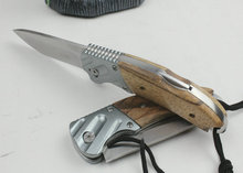 Hot sale OEM BODA Folding Pocket Knife Hunting tool Camping knives 440c Steel Zebra Wood Handle