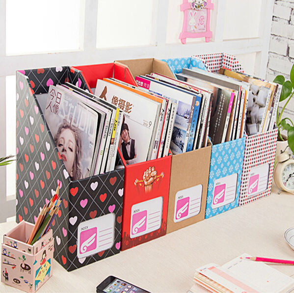Diy Creative Office Rack Desktop File Holder Doent Tray Wood Creative Office Desktop Storage Box Diy Korean Fashion Magazine Large Folders Of Paper