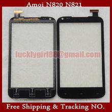 Original 4.5″ Amoi N820 N821 Smartphone Prestigio Touch Screen Phones Digitizer Touch Panel Glass Replacement  White/black