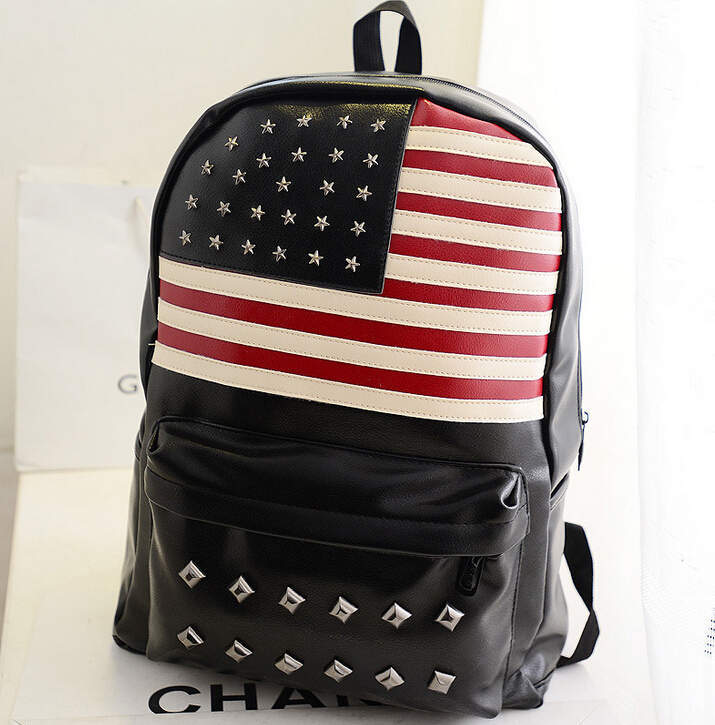The new 2014 korea edition fashion leisure female bag PU leather backpack British and United States