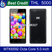 Original ThL 5000 Cell Phones MTK6592 Octa Core Android 5.0″ 1080P IPS Coning Gorilla Glass 3 16GB ROM 5000mAh 13.0MP NFC/Eva