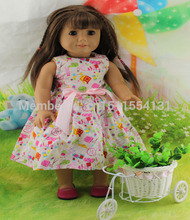 Free shipping hot 2014 new style Popular 18 American girl doll clothes dress w10