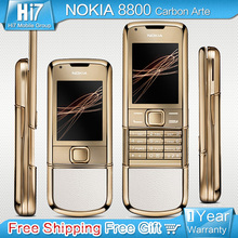 Original Nokia 8800 Arte Gold Refurbished Phone Camera 3.15MP 4G internal Memory Free Shipping