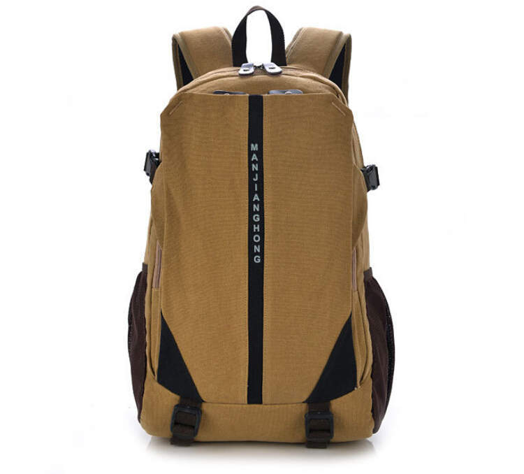 The new 2014 strap bump color canvas leisure men and women backpack new laptop bag fashion