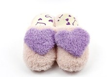 Love at home slippers candy color lovely home shoes autumn and winter thickening thermal slippers