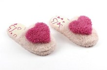 Love at home slippers candy color lovely home shoes autumn and winter thickening thermal slippers