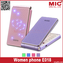 Flip flash light heart unlocked Dual SIM card women kids girls lady lovely cute cell mobile