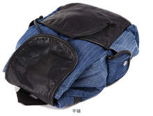 The new double shoulder leisure canvas bags travel female genuine leather decoration bag school students backpack