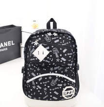 So Hot ! new high school female backpack canvas catoon pattern bag fashion school students sweet elegent backpack