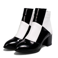 Free shipping ankle boots high heel shoes winter fashion sexy warm fur buckle women boot pumps on sale size