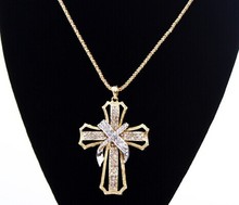 Fashion jewellery gothic jewelry cross pendant long necklace women crussifixo colar cruz crucifixo collar largo collier