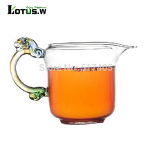 Lotus.w Heat-resistant Justice Cup Borosilicate Glass Kung Fu Teapot Kettle Tea Set