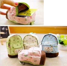 New  fashion kawaii fabric canvas mini floral backpack women girls kids cheap coin pouch change purses clutch bags wholesale