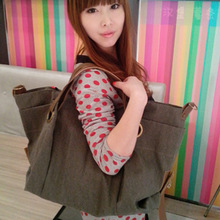 New vintage women canvas messenger bag of Super Large Shoulder Bag Handbag Institute wind free shipping