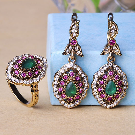 -Indian-Vintage-Jewelry-Sets-Jade-Emerald-Costume-Jewellery-Brand ...