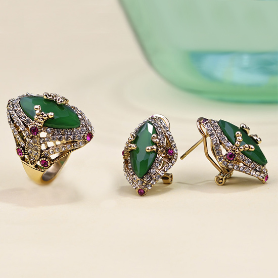 -Indian-Vintage-Jewelry-Sets-Jade-Emerald-Costume-Jewellery-Brand ...
