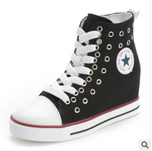 New 2014 hot sales canvas shoes tall style classic Canvas Shoes Lace up women Sneakers lovers