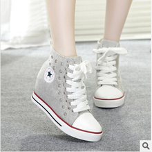 New 2014 hot sales canvas shoes tall style classic Canvas Shoes Lace up women Sneakers lovers