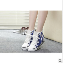 New 2014 hot sales canvas shoes tall style classic Canvas Shoes Lace up women Sneakers lovers
