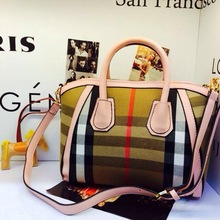 2014 disigner brand plaid stripe all-match bag dumplings portable one shoulder cross-body women’s handbag check bag smiley bags