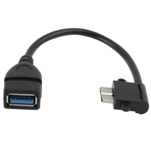 New Arrivals Free Shipping USB 3.0 Female to Micro USB 3.0 Male OTG Adapter Cable, Right Bend, Length: 17cm