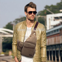2014 men & women canvas with PU leather leisure Camping Equipment Outdoor Sport Chest Pack Cross body Sling Single Shoulder Bag