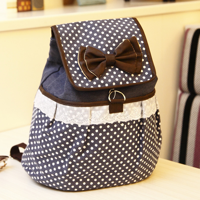Lovely canvas bag tide female students leisure backpack women fashion canvas backpack free shipping