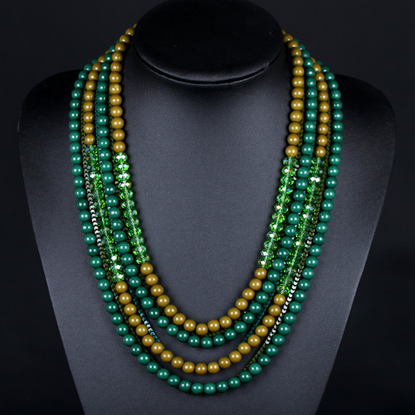 New Arrival Fashion Crystal Acrylic Beads Chains Handmade Necklace Glorious Colorful Jewelry for Women Mini order