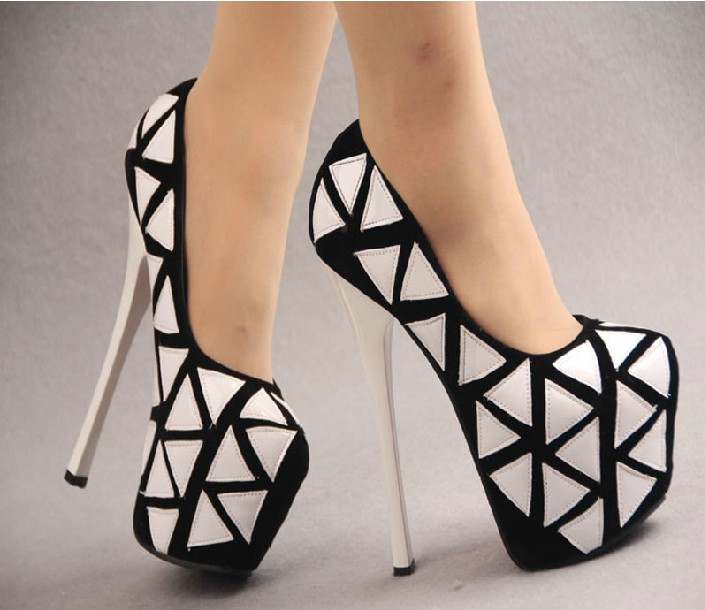 2014 New Super Sexy 16CM Red Bottoms High Thin Heels 6CM Platforms Colort Match Slip On