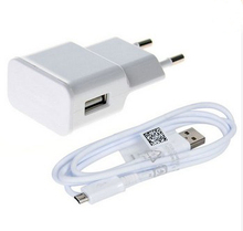 High Quality 2.1A EU plug Wall Charger adapter Cable Micro USB For Samsung Galaxy S4 I9500 S3 I9300 note 2