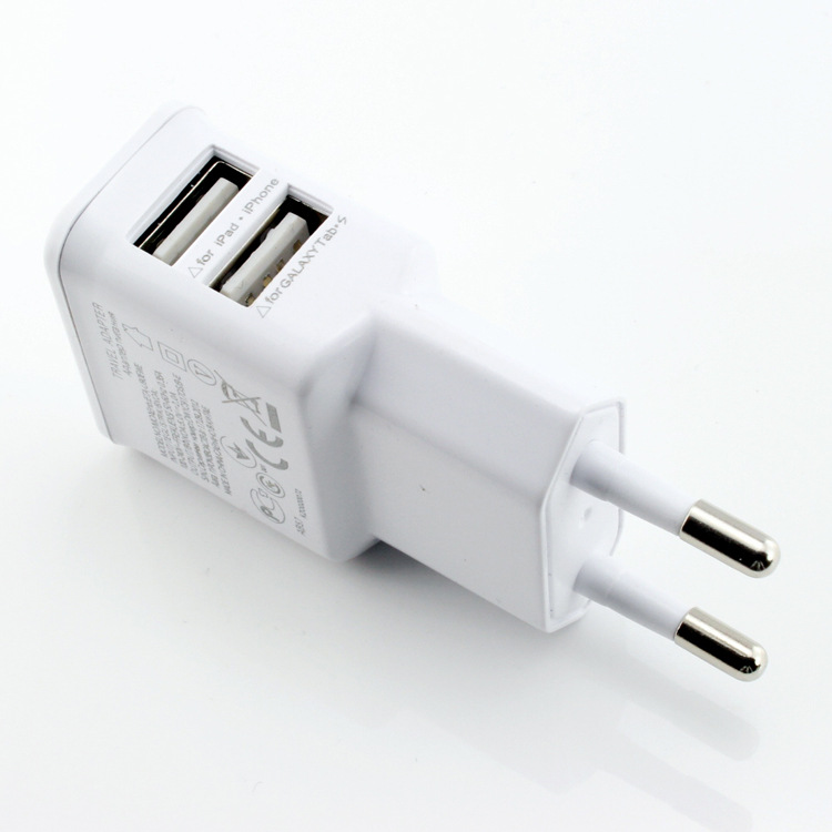 EU PLUG For for SAMSUNG 7100 IPHONE htc sony ericsson lg smart mobile phone charger dual