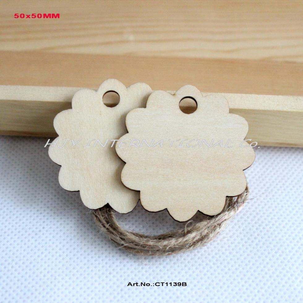  80pcs lot Blank Unfinished Natural Wood Jewelry Lable Wooden Gift Tags Card Good Quality CT1039B