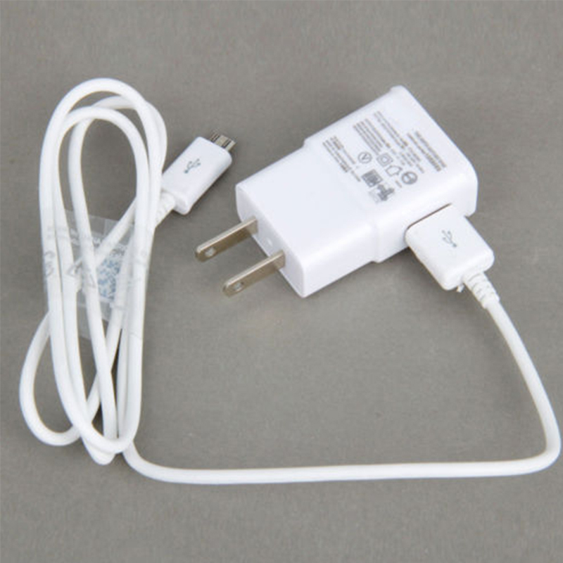 US Plug Wall Home Charger Adapter USB Data Cable for SamSung Galaxy Note2 II N7100 S4