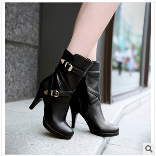 size 35 41 2014 new arrive autumn winter fashion high heel women martin boots platform pumps