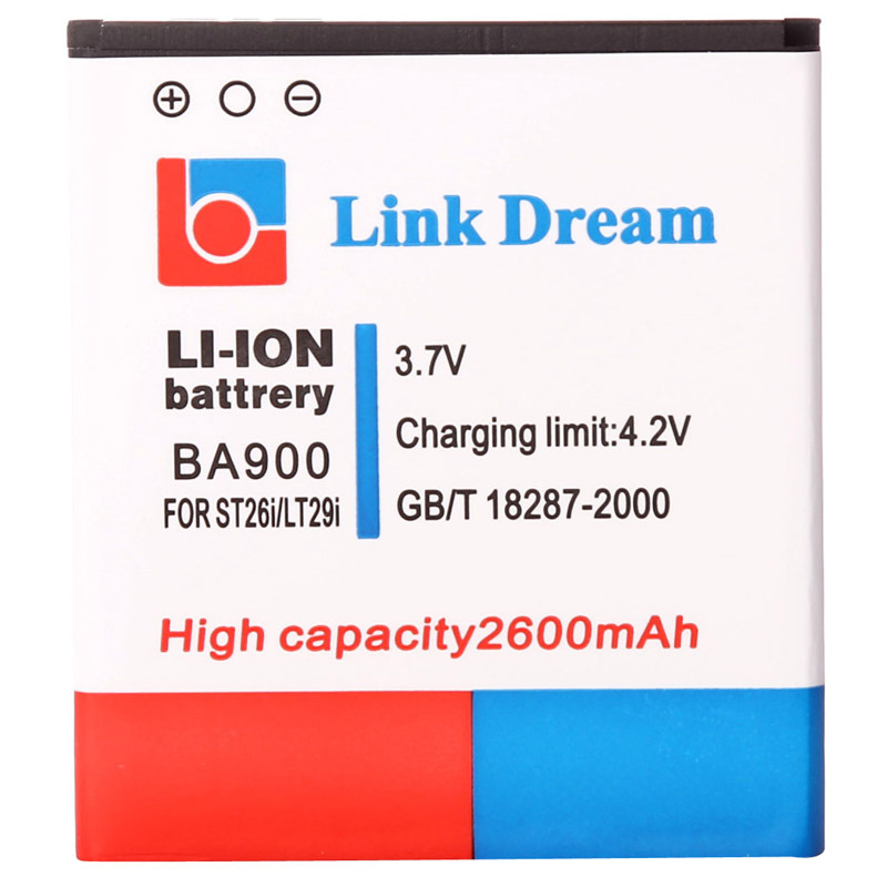 Link Dream High Quality 2600mAh Mobile Phone Battery for Sony ST26i Xperia J LT29i Xperia T