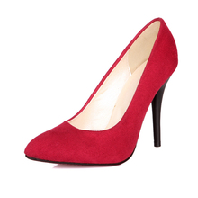 2014 New Sexy Red Blue Black Pointed Toe Super High Heels Flock Women Nude Pumps Ladies Shoes A361 Plus Big Size 34 43 10