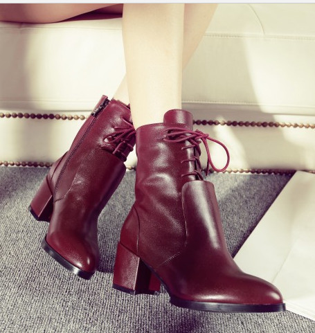 size 34 38 autumn winter fashion high heel shoes women martin boots platform ankle boots motorcycle