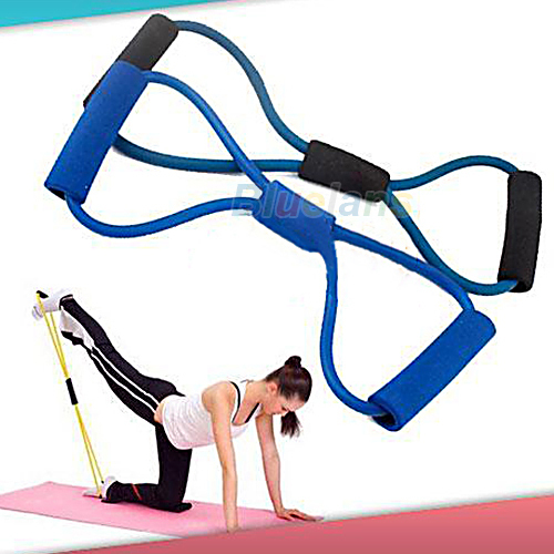 1pcs Resistance Training Bands Rope Tube Workout Exercise for Yoga 8 Type Fashion Body Fitness free