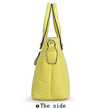 Fashion Patent Leather Crocodile Pattern Ladies Womens Shoulder Handbags BAG3001