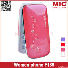 Flip breathe flash light flower unlocked Dual SIM card women senior girls lady cute cell mobile music phone F189 P257