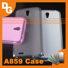 10 pcs/lot 4 Colors High Quality Clear Pudding TPU Case For Lenovo A859 Smartphone