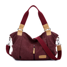 Hihg quality lady canvas handbag leisure bag fashion women shouler bag messenger bag