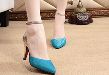 New Fashion Women S sandals Color Patchwork 9CM High Heel Sandals Pumps wedding shoes OL shoes