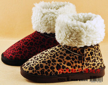 Wgg Leopard print snow boots fashion high leg medium leg boots boots snow boots female bota