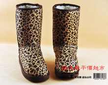 Wgg Leopard print snow boots fashion high leg medium leg boots boots snow boots female bota