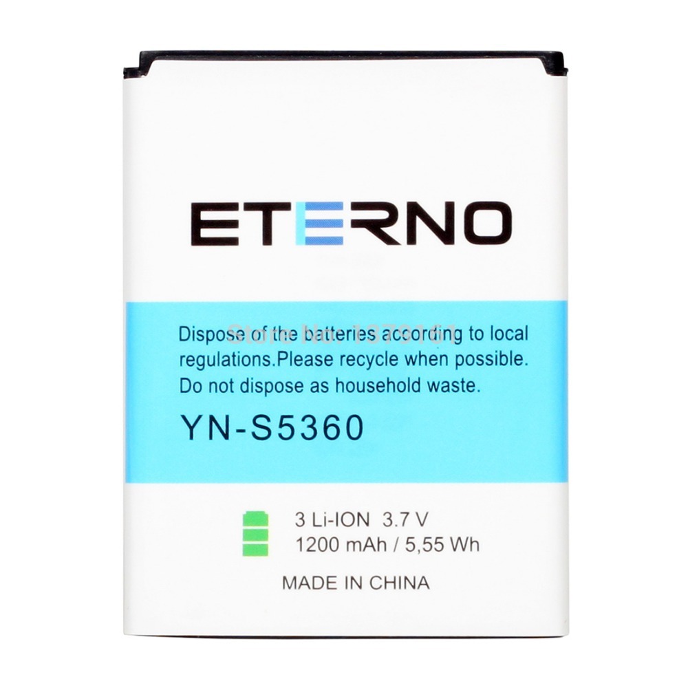 Battery for Samsung GALAXY Y S5360 EB454357VU 1200mAh Eterno Rechargeable Mobile Phone Battery With 12 Months
